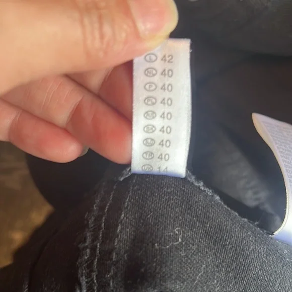 Clockhouse Black Mid Rise Straight Sequins Detailed Jeans Size EU 42 - Picture 15 of 16